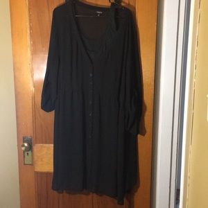 Black Torrid Button Front Dress